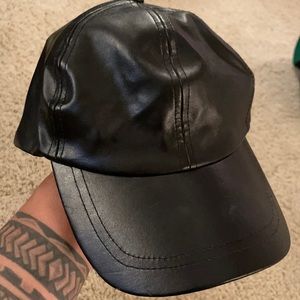 Faux Leather Hat